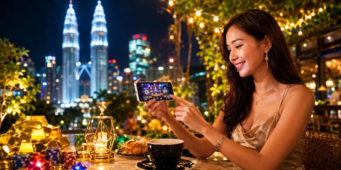 Pemain kasino dalam talian di Kuala Lumpur sedang menikmati permainan